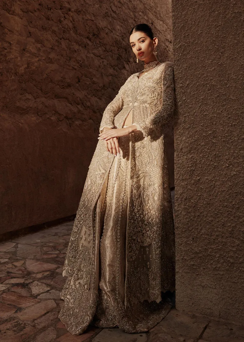 Golden Skin Lehenga Gown Pakistani Wedding Dresses