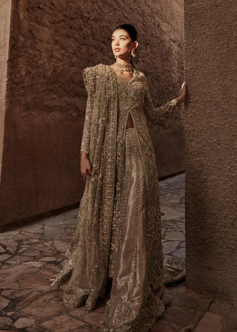 Golden Skin Lehenga Gown Pakistani Wedding Dresses