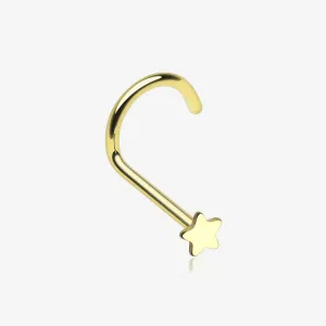 Golden Star Nose Screw Ring