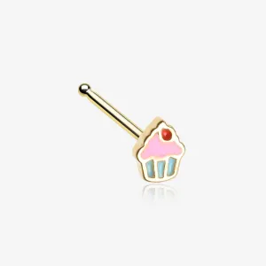Golden Sweet Lil Cupcake Nose Stud Ring