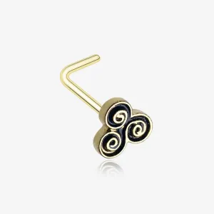 Golden Trilogy Filigree Icon L-Shaped Nose Ring