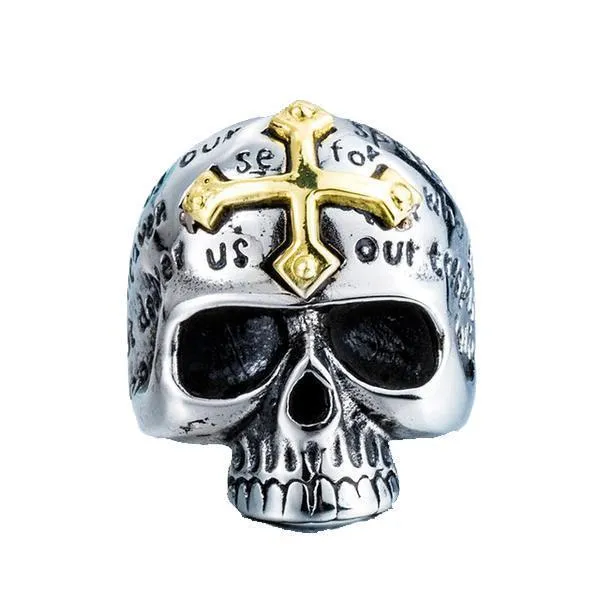 Gothic Cross Skull Ring