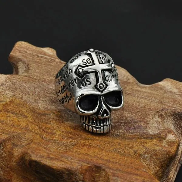 Gothic Cross Skull Ring