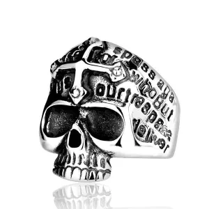 Gothic Cross Skull Ring