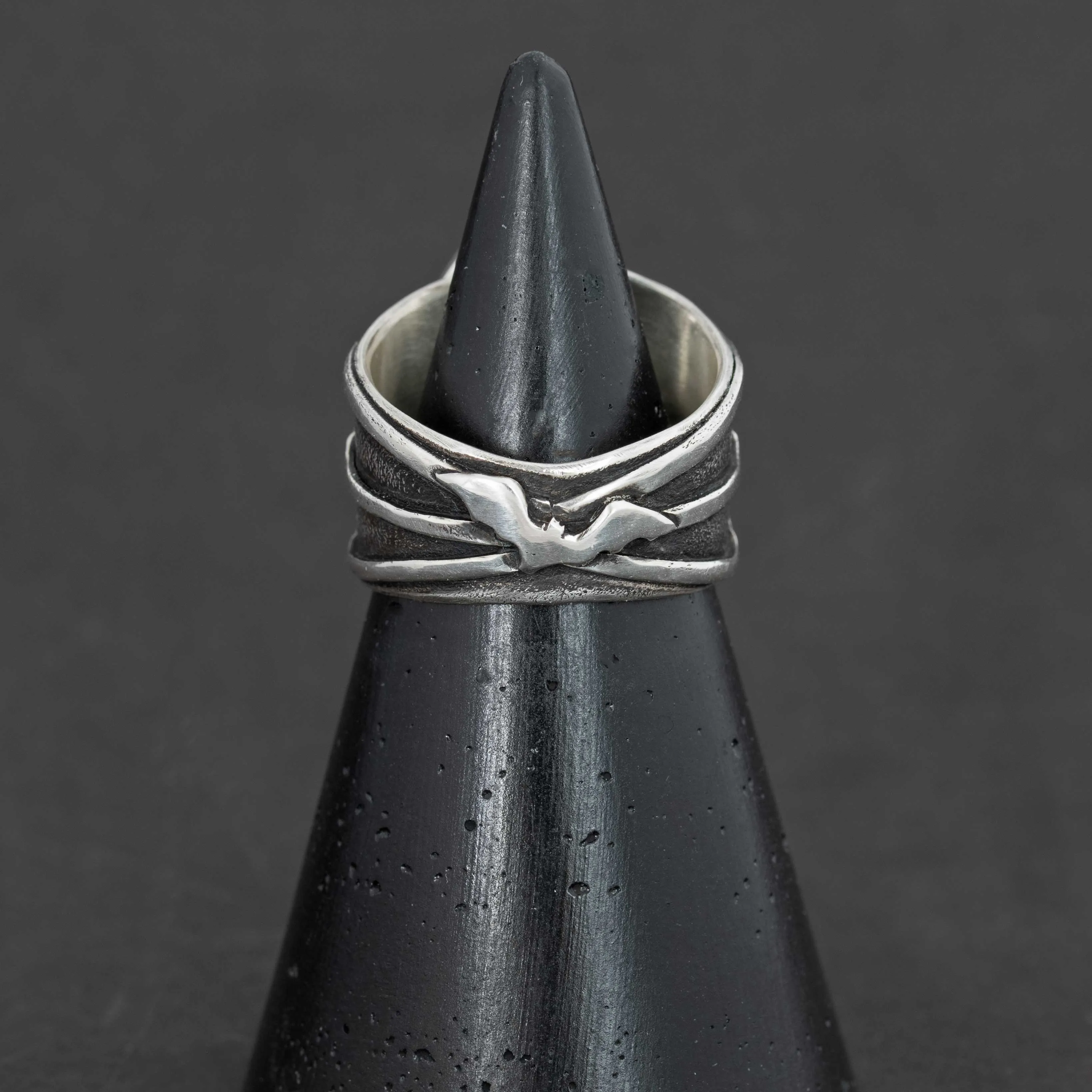 Gothic Dahlia Rose Cathedral Ring - Made to Size - Option 3