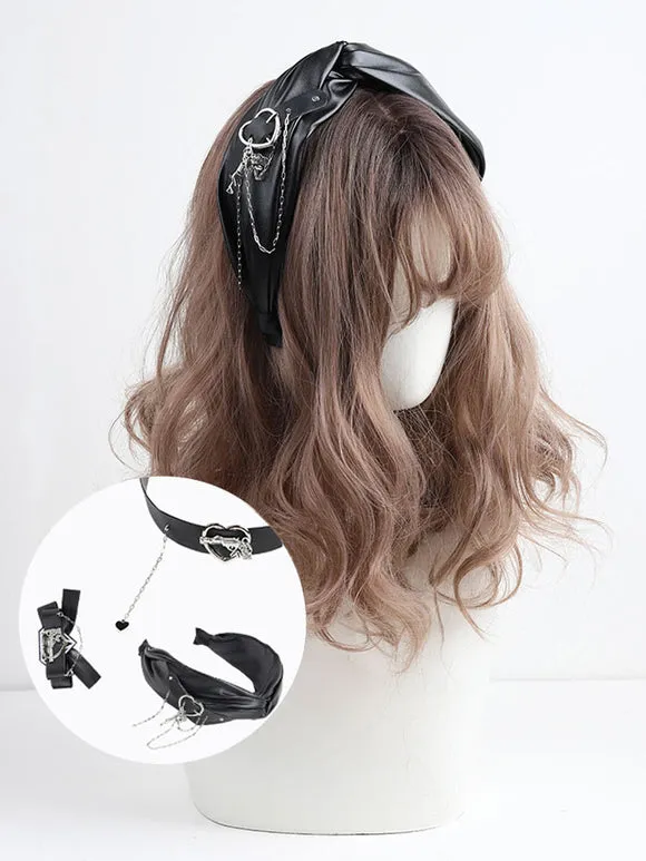 Gothic Lolita Accessories Black Metal Details Headwear Polyester Miscellaneous