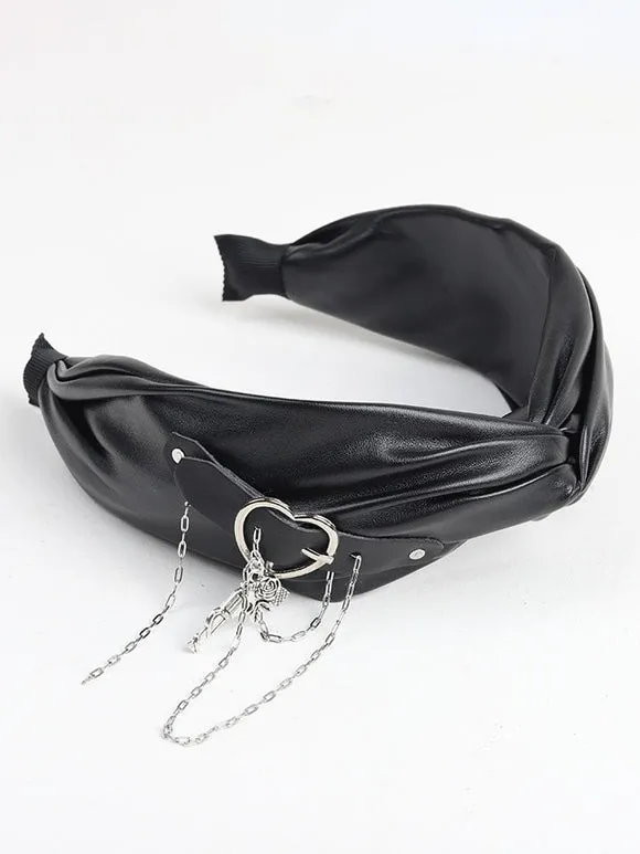 Gothic Lolita Accessories Black Metal Details Headwear Polyester Miscellaneous