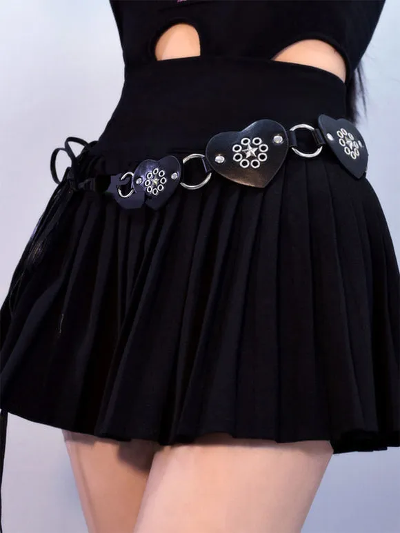 Gothic Lolita Accessories Black Metal Details Grommets Sash Miscellaneous