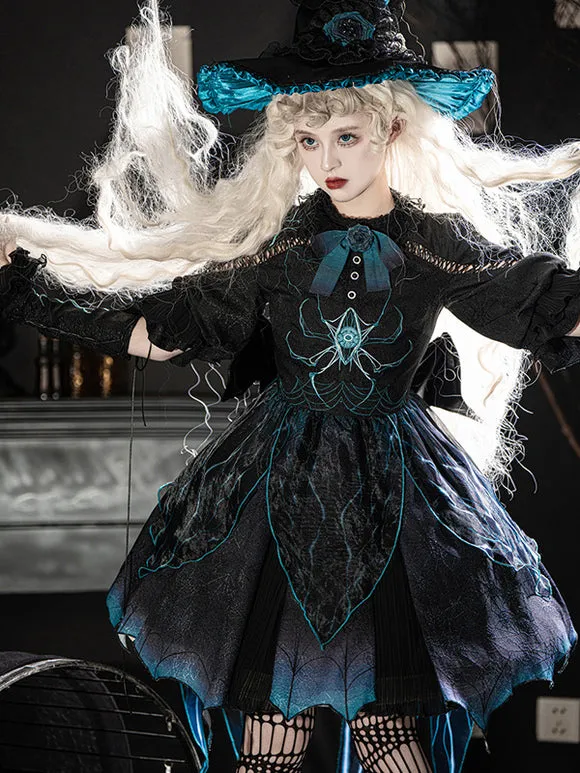 Gothic Lolita Dresses Bows Animal Print Black Black