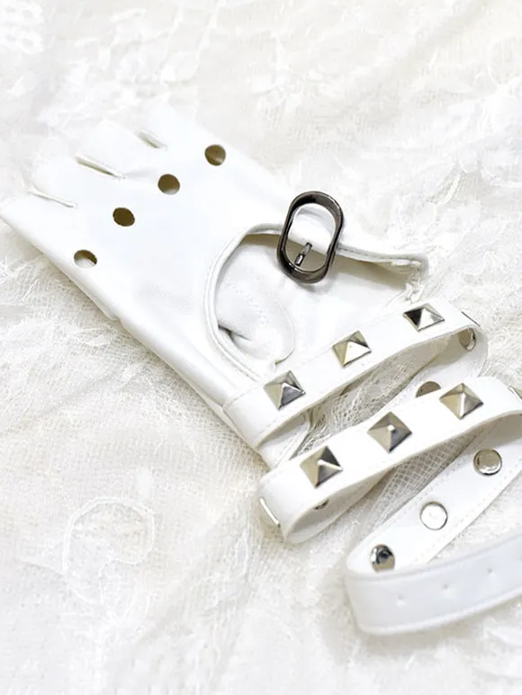 Gothic Lolita Metallic Oversleeves Rivets Metal Details Metal Miscellaneous Black Lolita Accessories