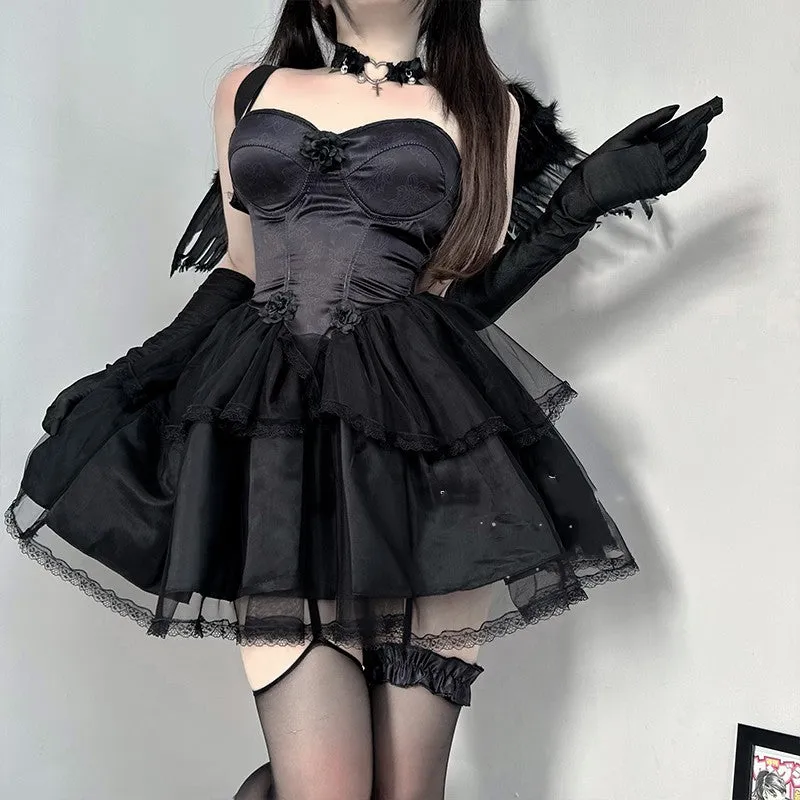 Halloween Cos Black and White Angel  KF70375