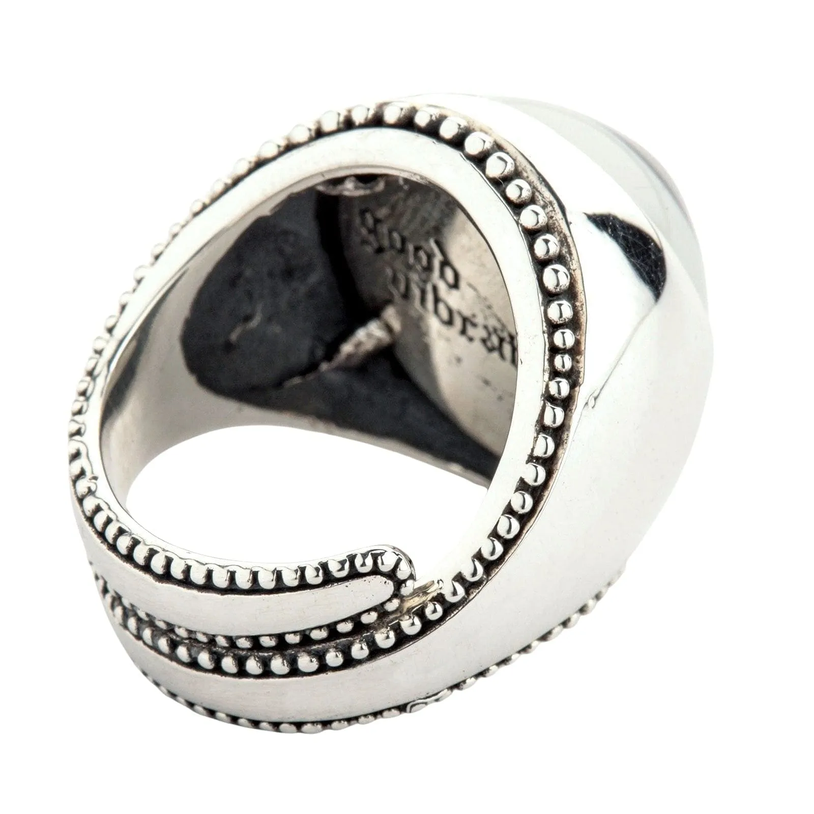Handmade Evil Eye Sterling Silver Ladies Ring