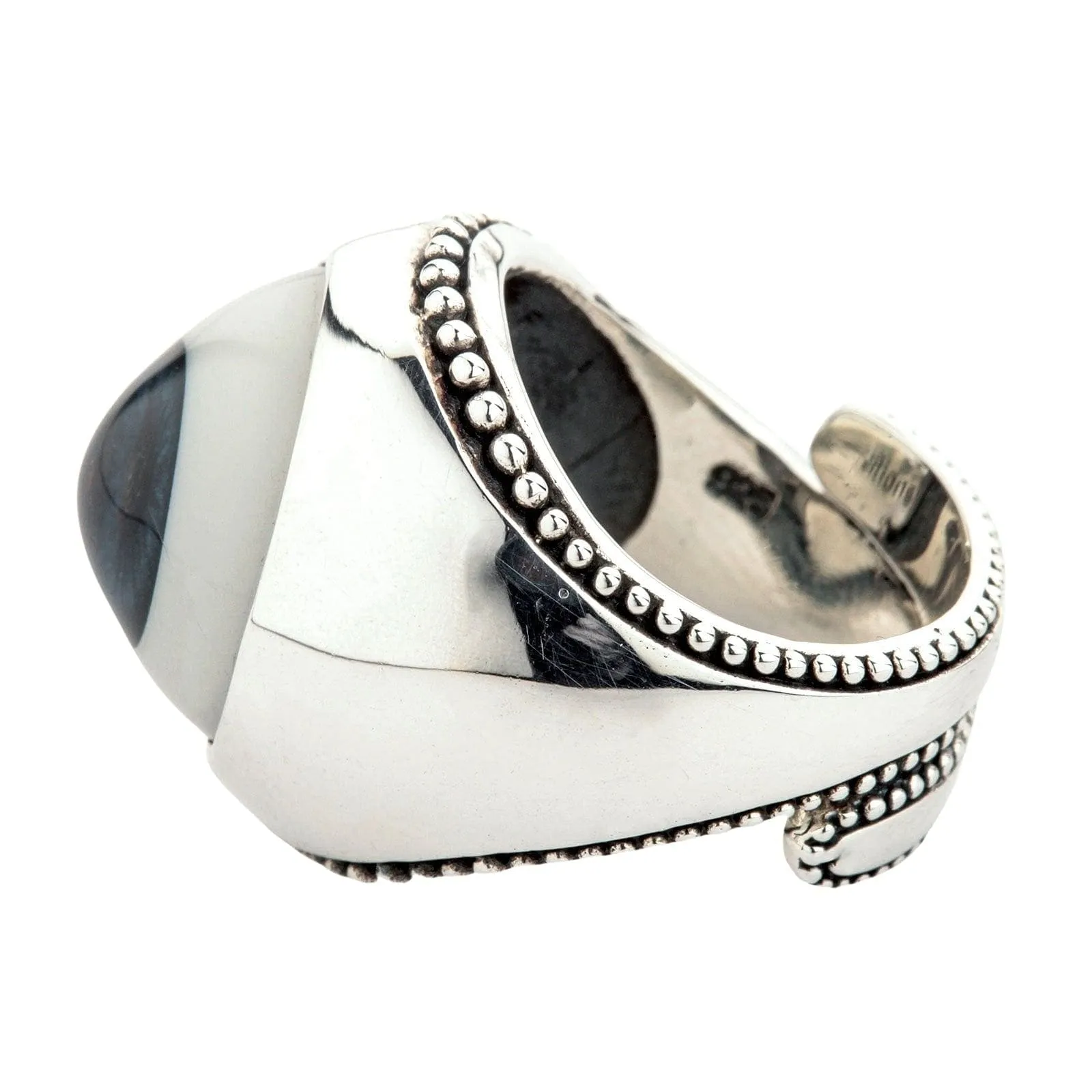 Handmade Evil Eye Sterling Silver Ladies Ring