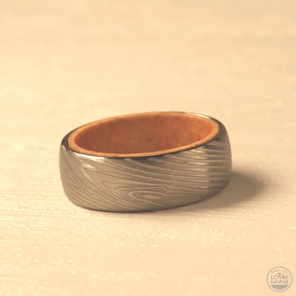 Hawaiian Wood Tungsten Rings (6mm or 8mm Width)
