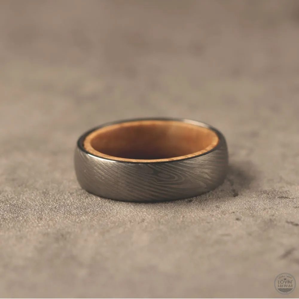 Hawaiian Wood Tungsten Rings (6mm or 8mm Width)