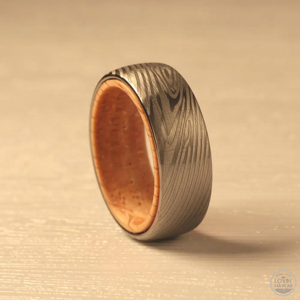 Hawaiian Wood Tungsten Rings (6mm or 8mm Width)
