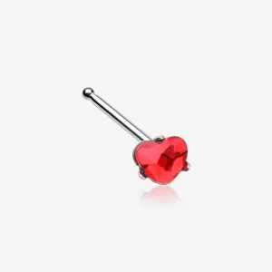 Heart Sparkle Gem Nose Stud Ring
