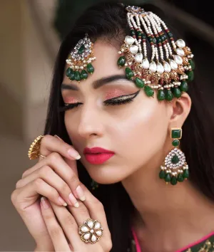 Heavy Jhumar Tikaa with Earrings #J4219