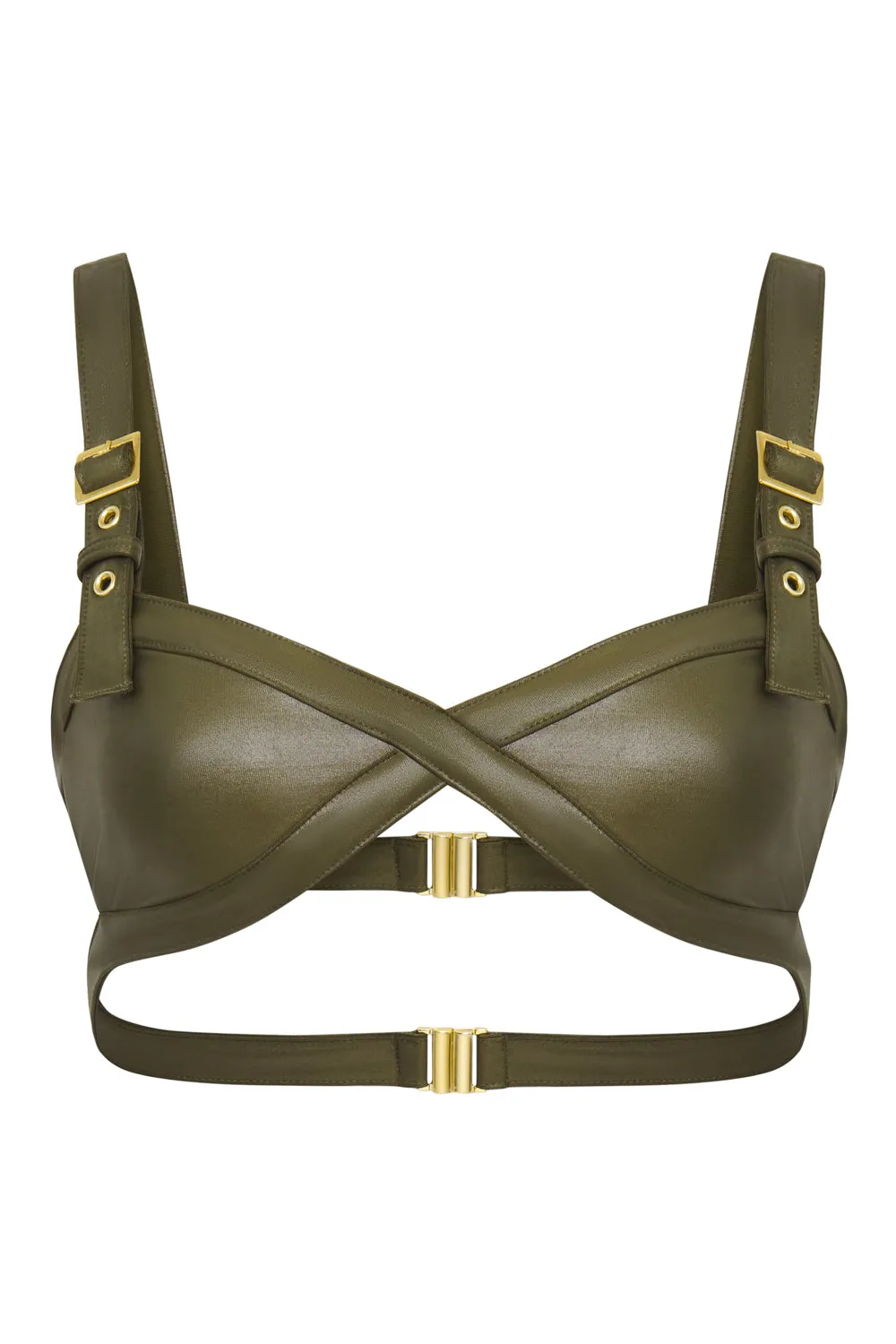 Hydra Bikini Top with Buckle Detail