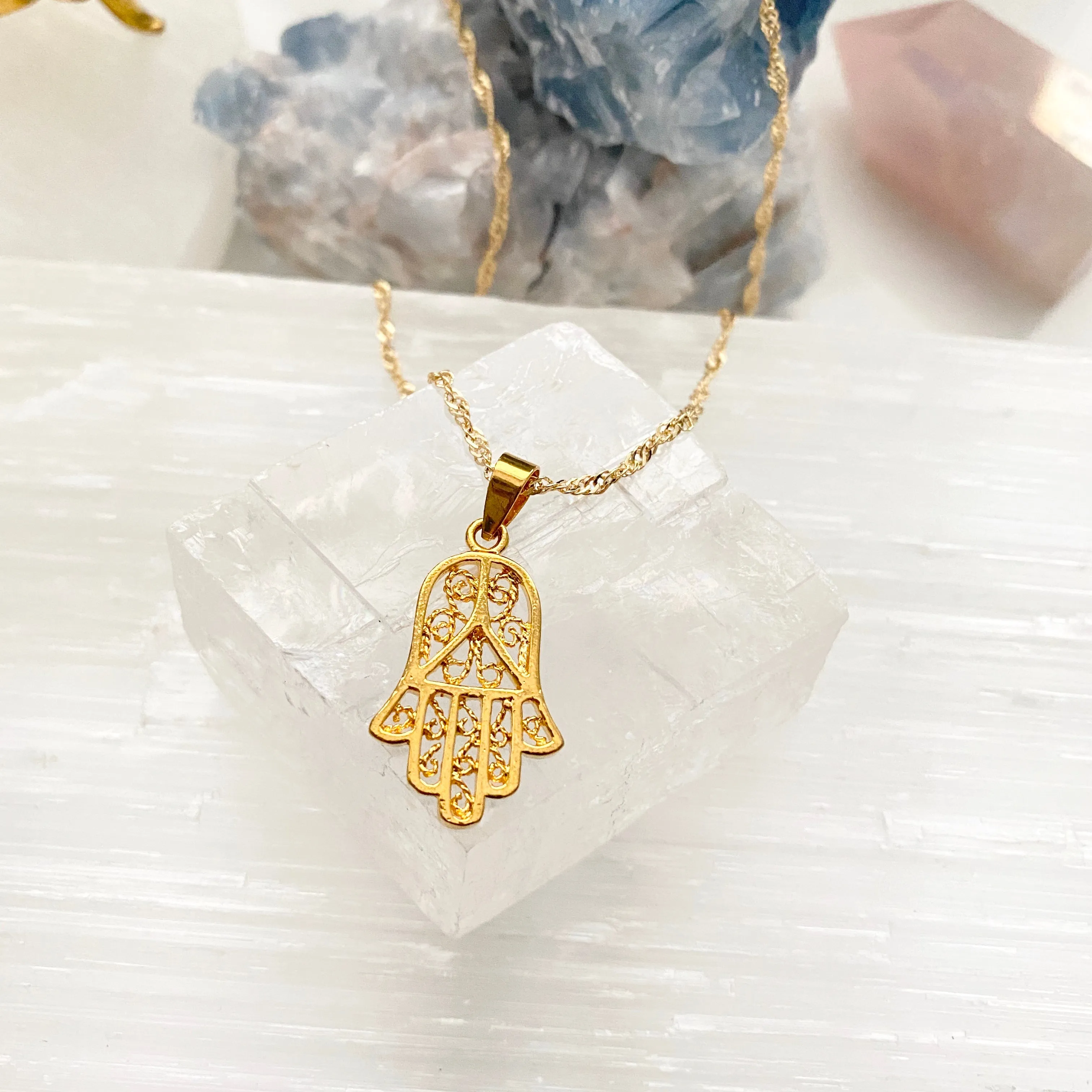 Intricate Hamsa Necklace