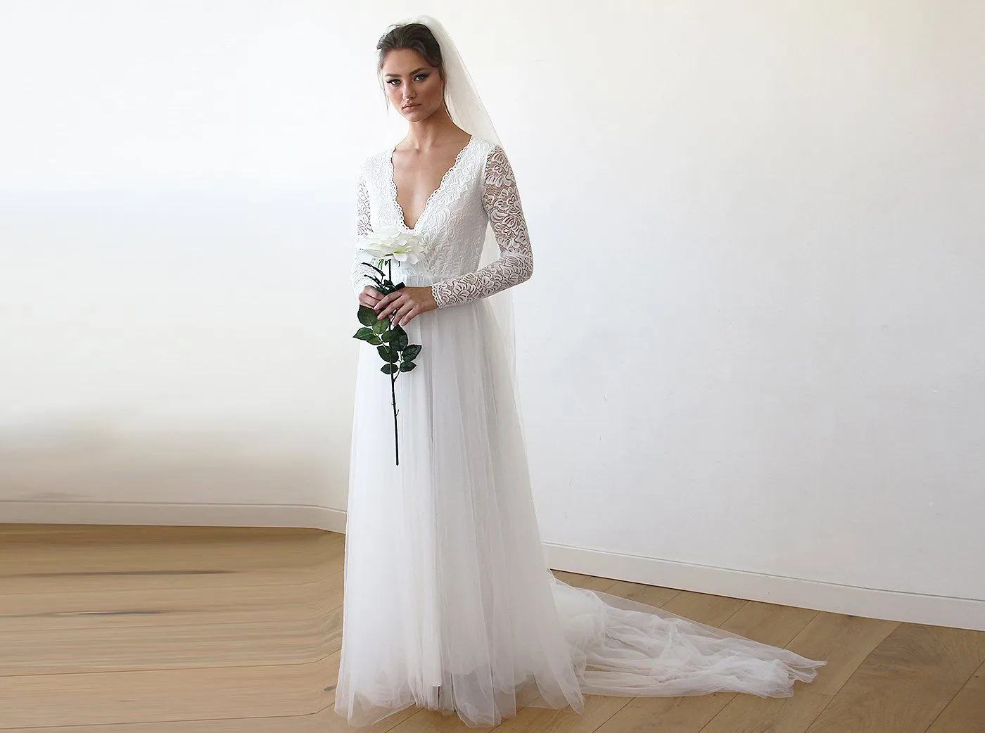 Ivory Tulle Veil # 4024