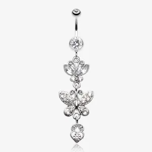 Jeweled Butterflies Belly Button Rings