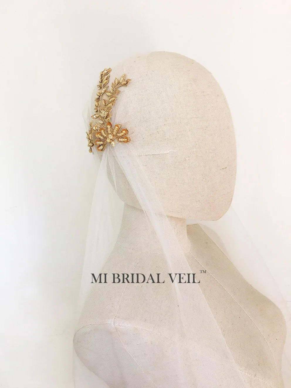 Juliet Cap Veil, Cap Wedding Veil, Beaded Vintage Lace Juliet Cap Wedding Veil
