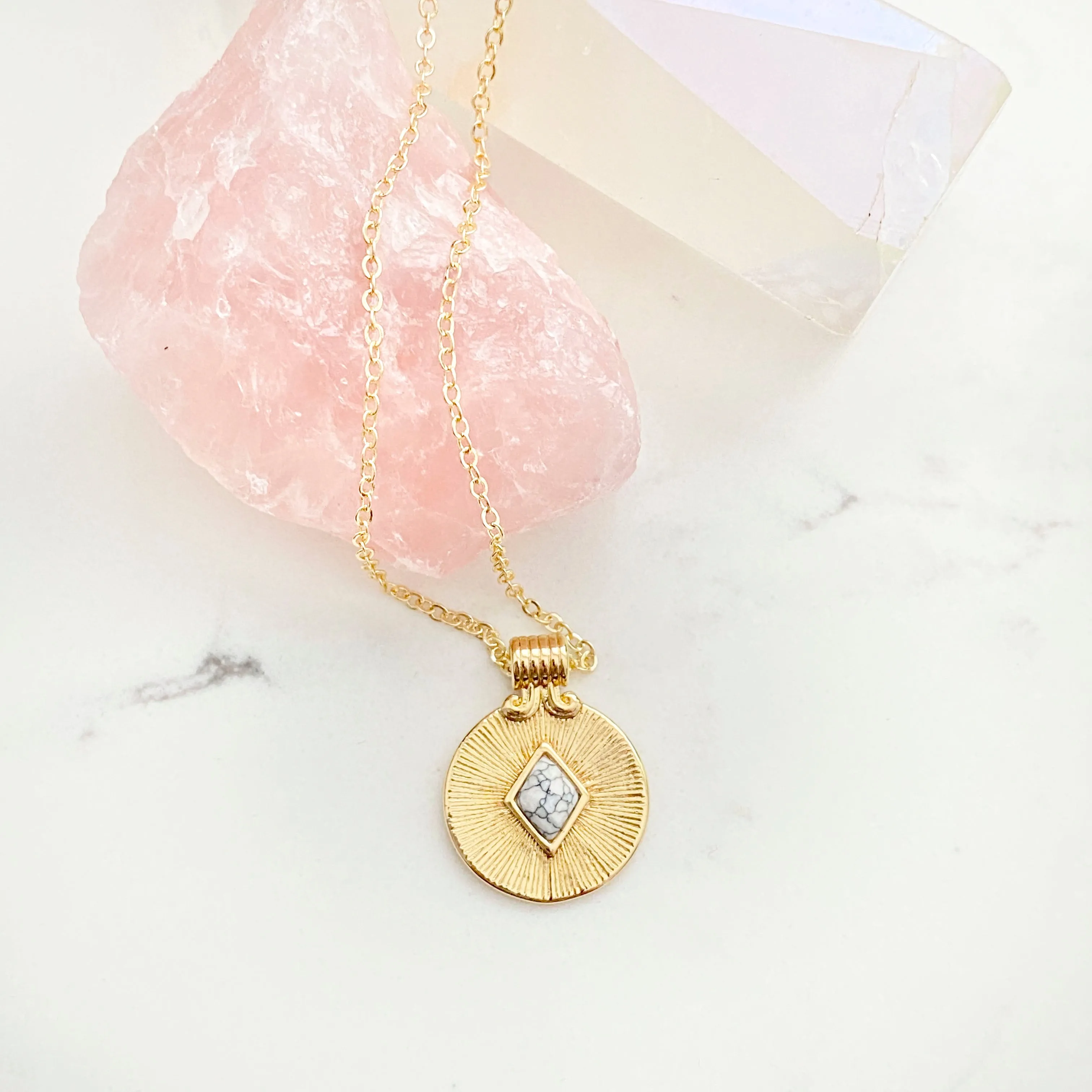 Kalia Burst Medallion Necklace