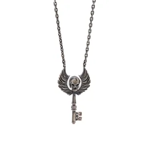 Key Skull Sterling Silver Necklace