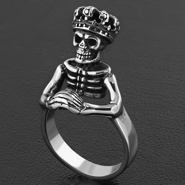 King of Pain - Stainless Steel Skeleton/Skull Ring (#486)