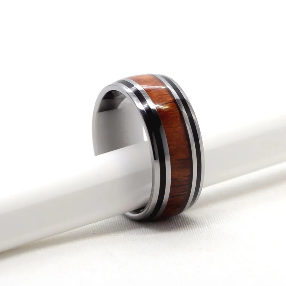 Koa Wood Rings From Hawaii (8mm Width, Comfort  Fit)