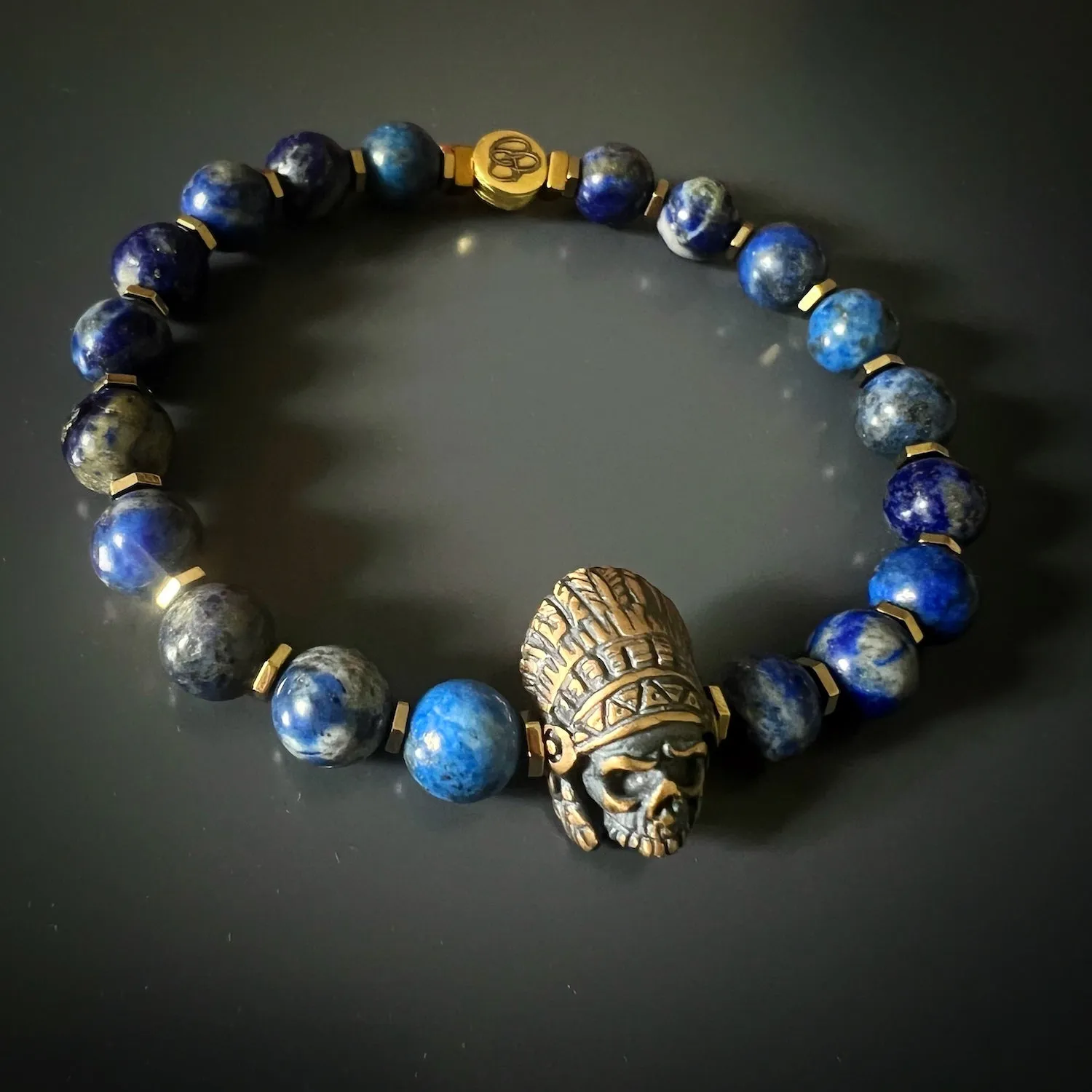 Lapis Lazuli Indian Beaded Bracelet