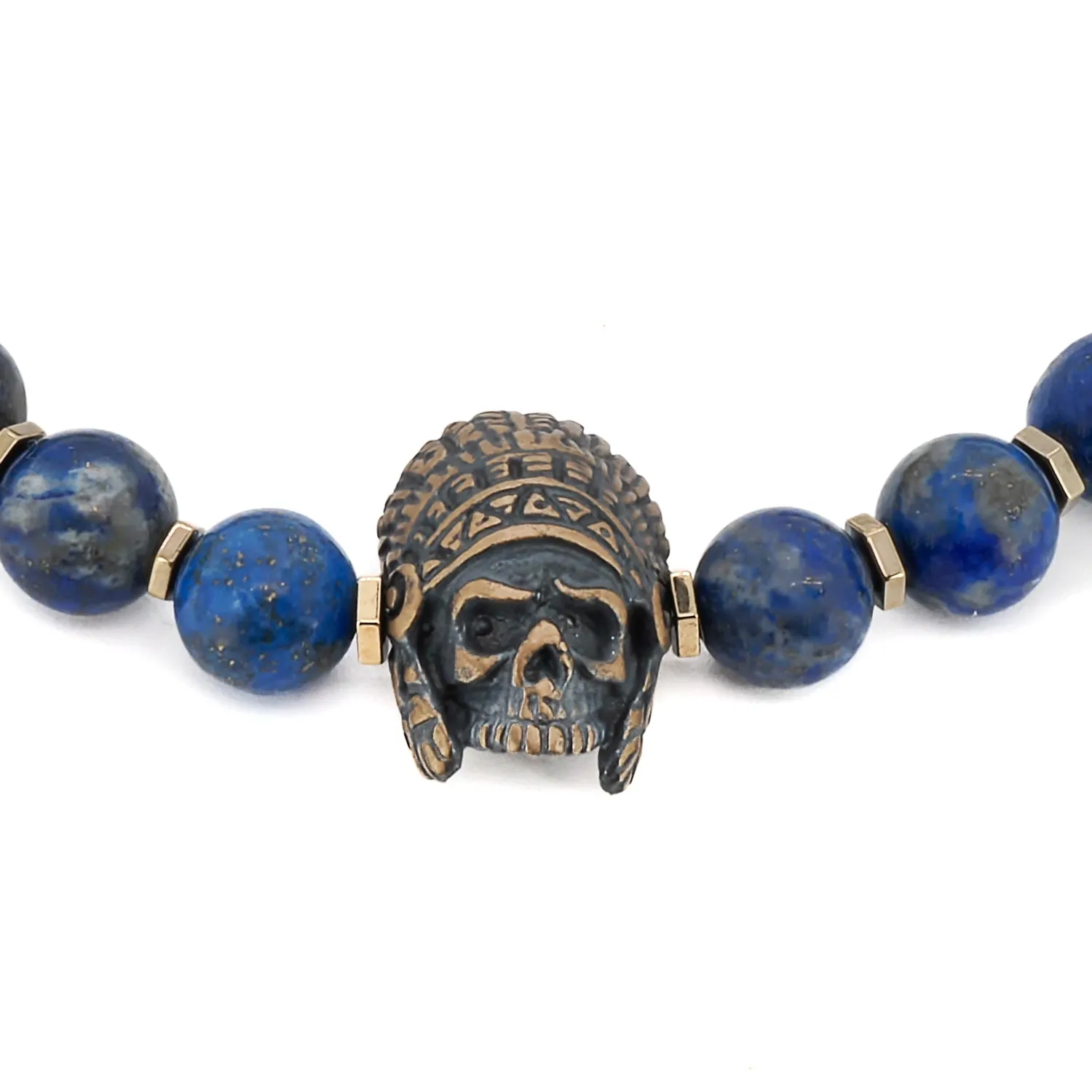 Lapis Lazuli Indian Beaded Bracelet