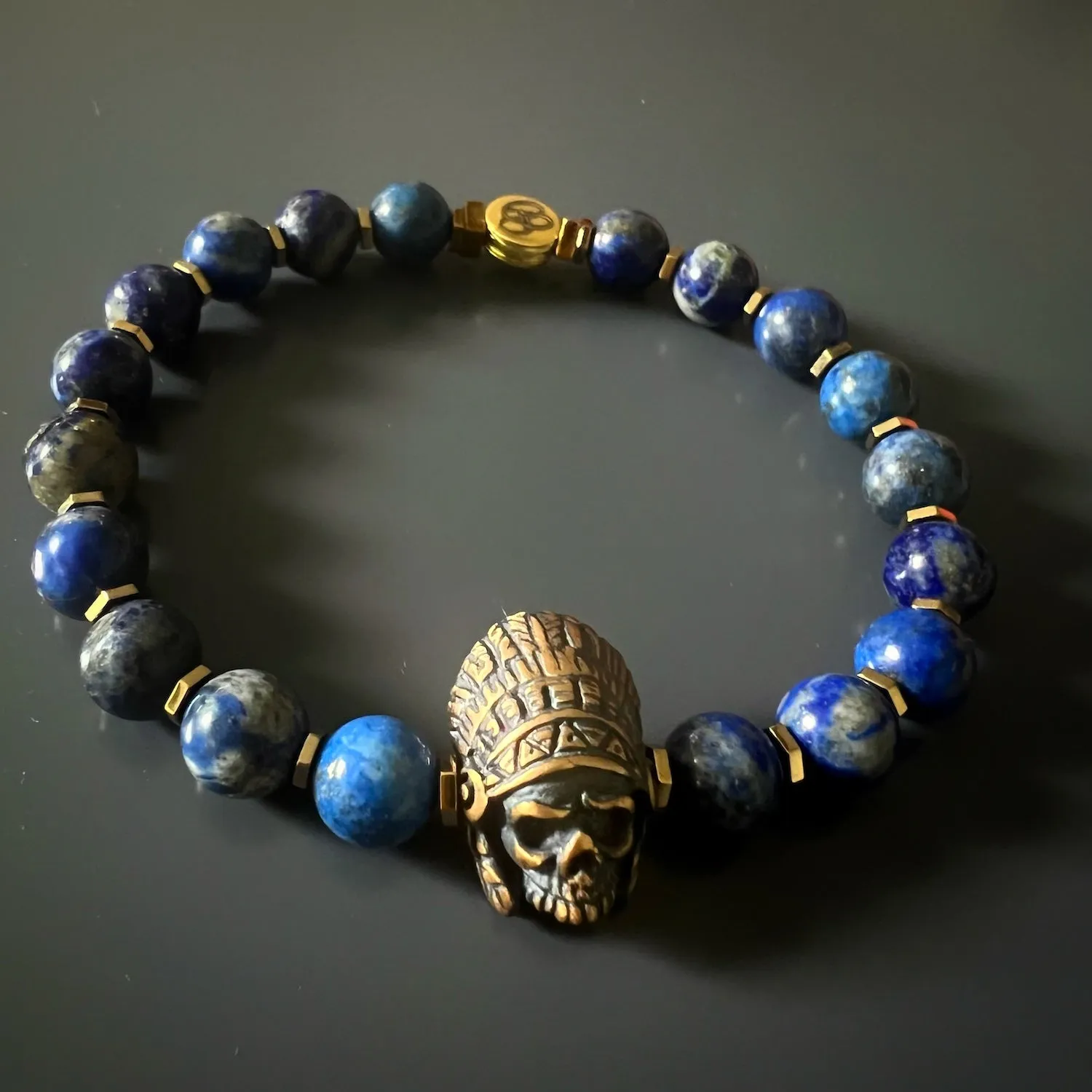 Lapis Lazuli Indian Beaded Bracelet