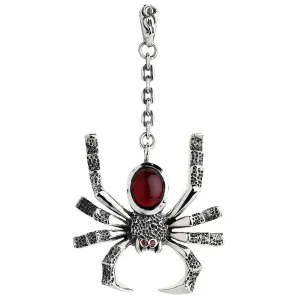 Large Spider Sterling Silver Gothic Pendant