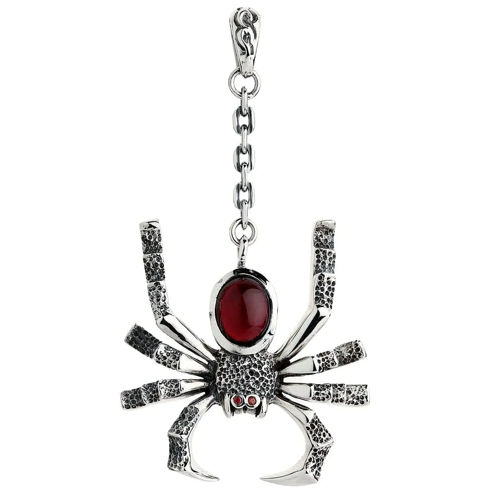 Large Spider Sterling Silver Gothic Pendant