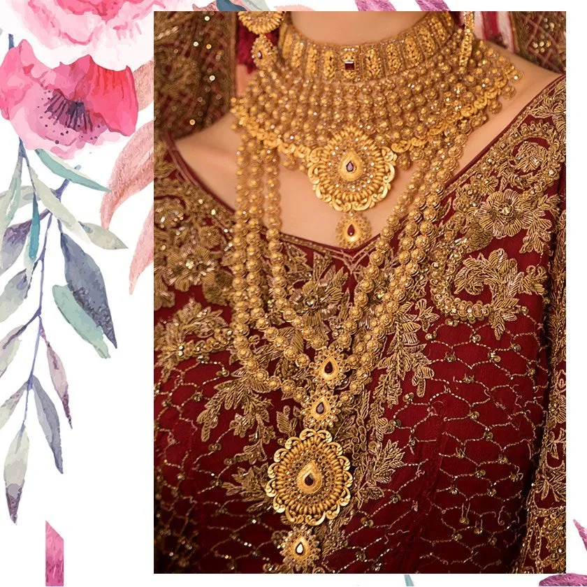 Latest Gold Plated Jewelry For Complete Bridal Set # J3404