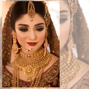 Latest Gold Plated Jewelry For Complete Bridal Set # J3404