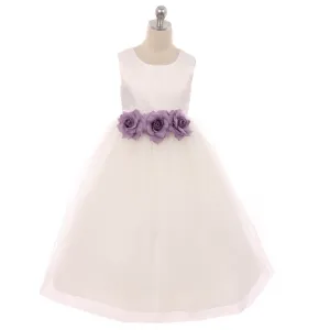 Leilani - Bridal Ivory or White - Lilac Flowers