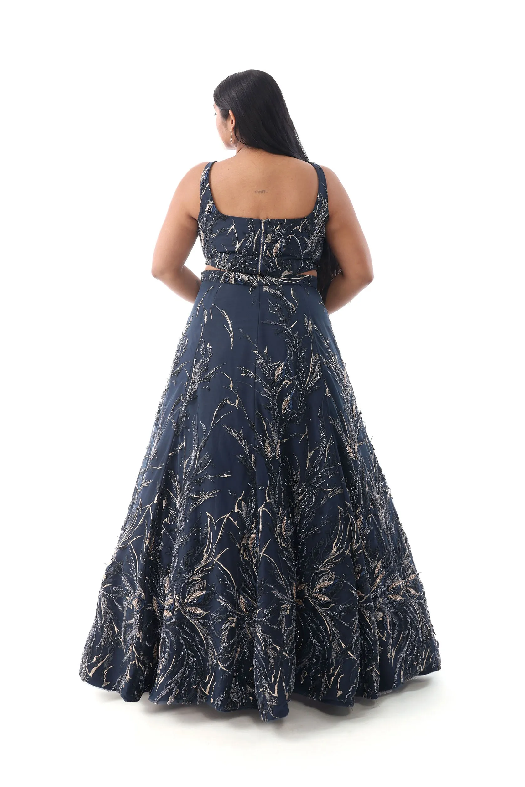LINITA Midnight Blue Bridal Lehenga Set