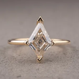 Lozenge Moissanite Engagement Ring, Charlize Setting, 14K Yellow Gold