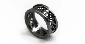 Mash- mens black wedding bands