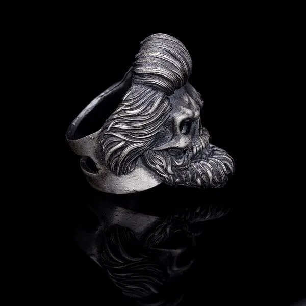 Men’s Sterling Silver 3D Gothic Ring