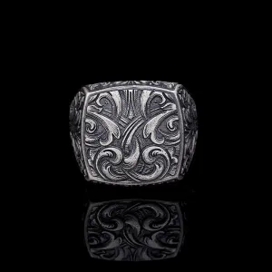 Men’s Sterling Silver Patterned Ring