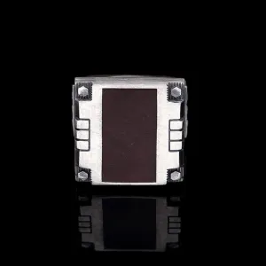 Men’s Sterling Silver Rectangular Plate Ring