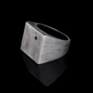Men’s Sterling Silver Square Ring