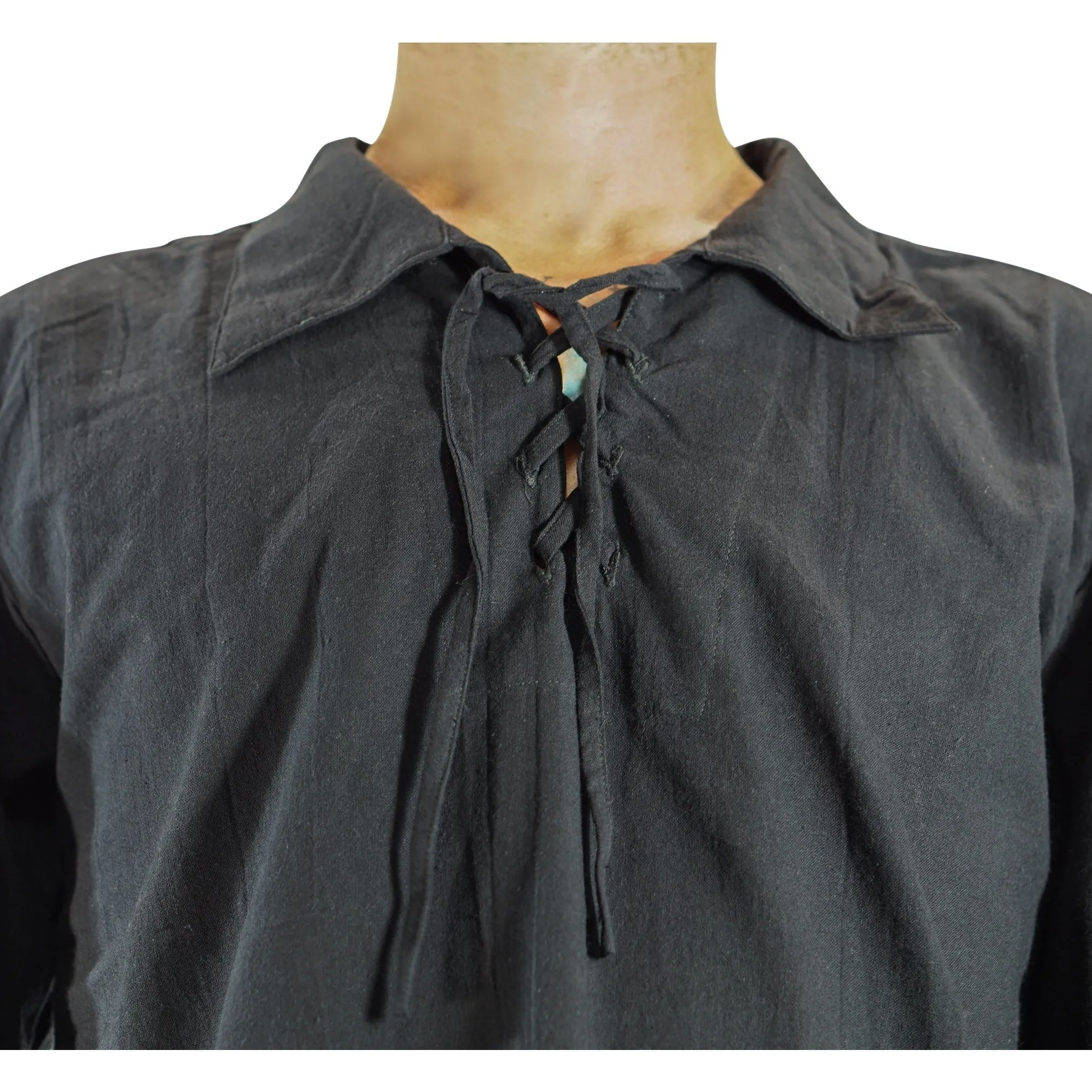 'Merchant' Renaissance Shirt - Black