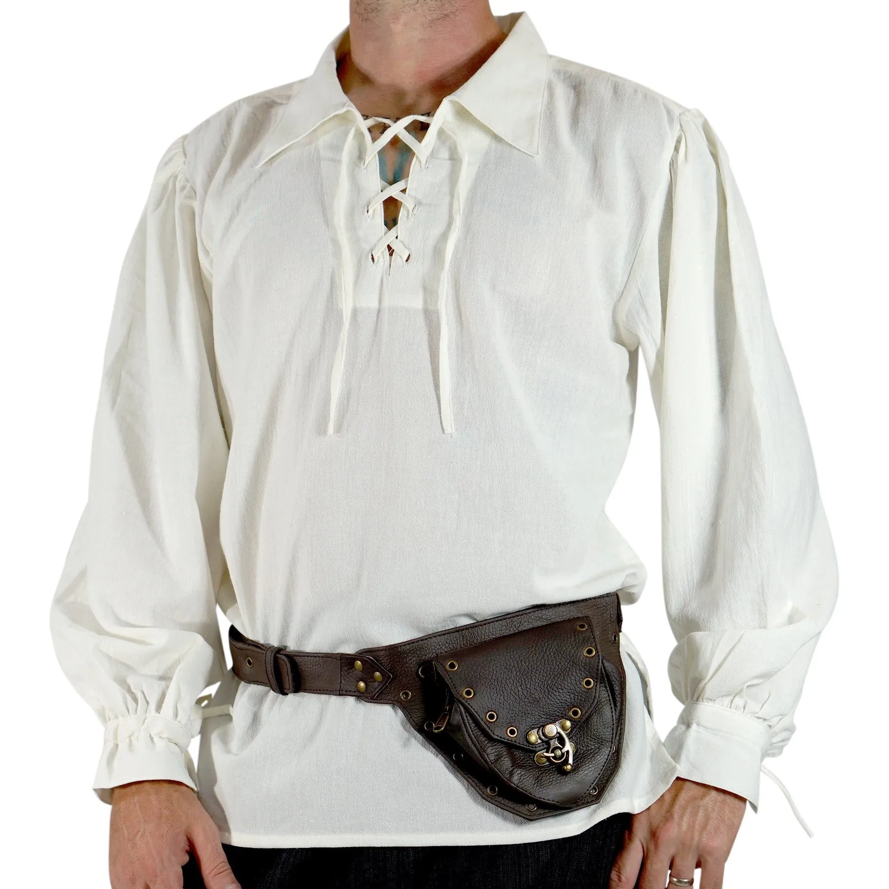 'Merchant' Renaissance Shirt - Cream/Off White