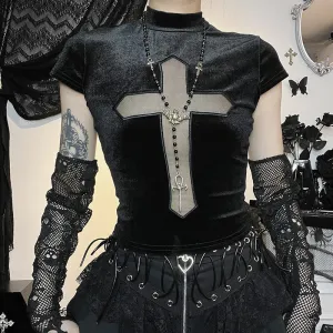 Mesh Cross Top