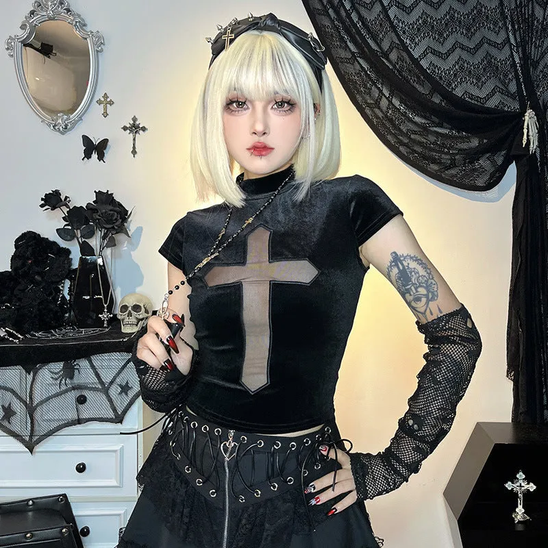 Mesh Cross Top